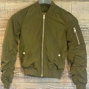 American rag XS olive bomber jacket excellent condition